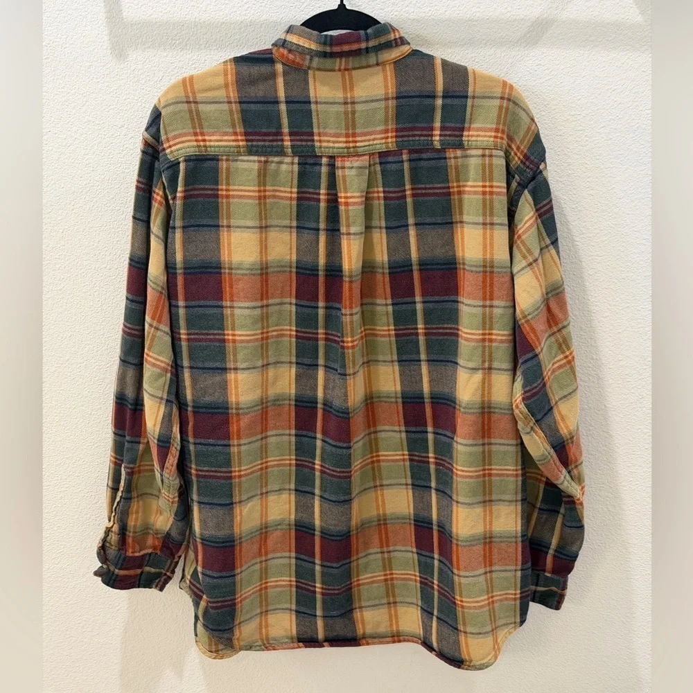J.CREW Plaid Flannel Button-Down Shirt – XL